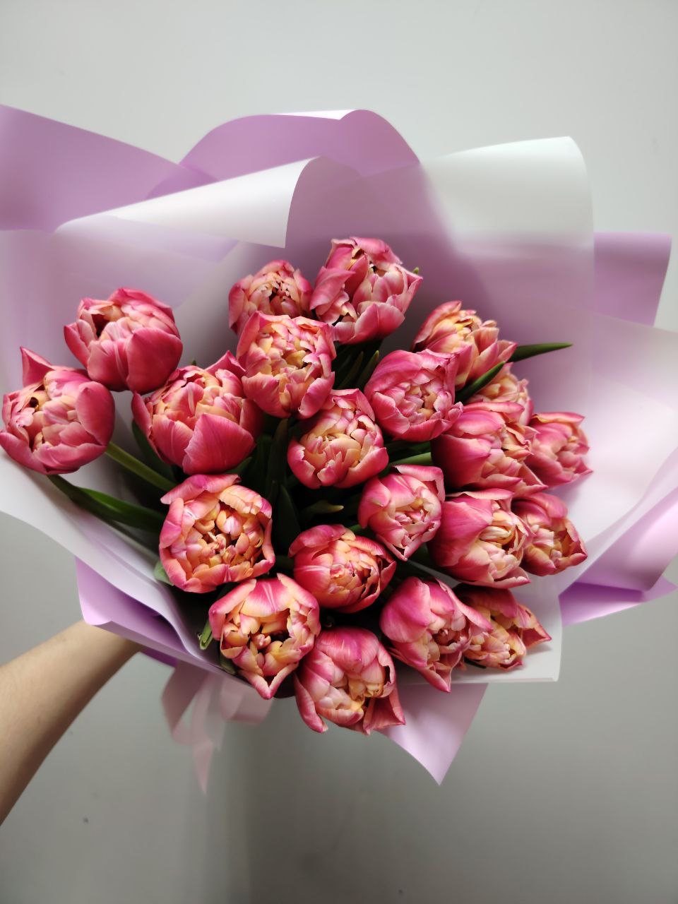 Букет пионовидных тюльпанов "Cияние весны"