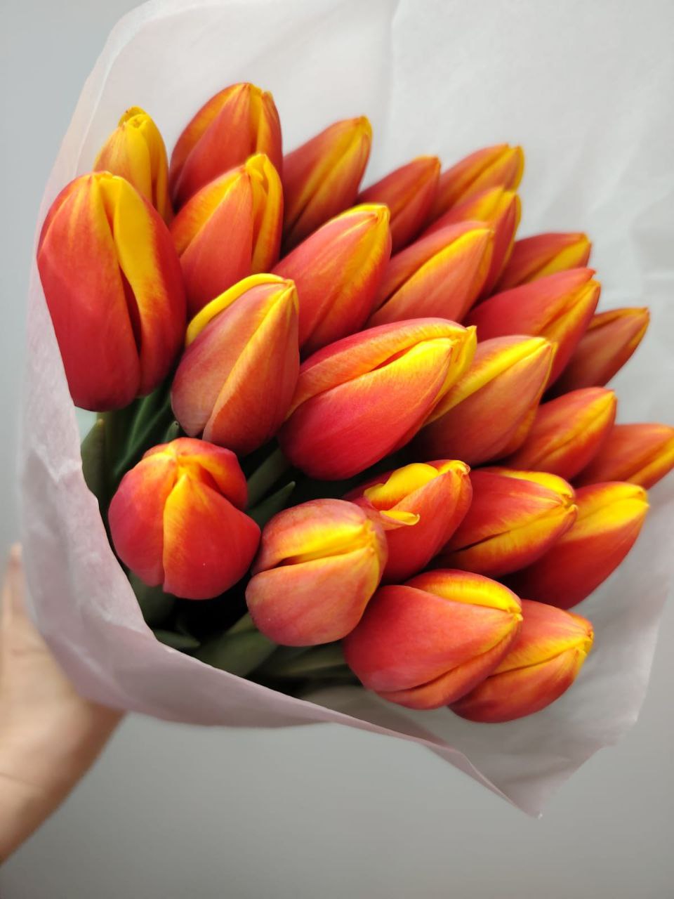 Букет из 25 тюльпанов "С праздником весны !"