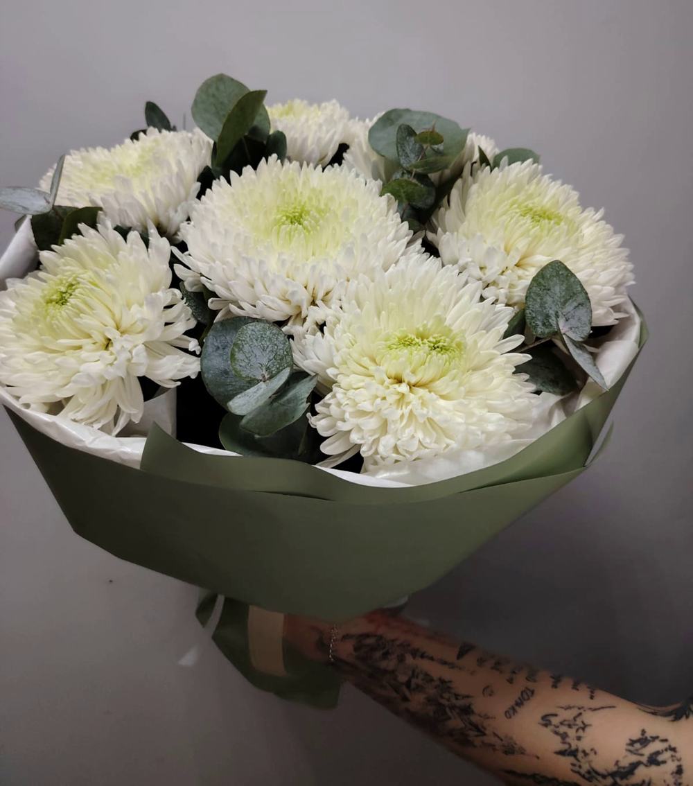 Букет из хризантем "Облако цветов"