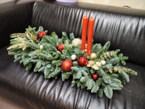 Новогодняя композиция на стол/ ресепшн / стойку "Волшебный вечер"